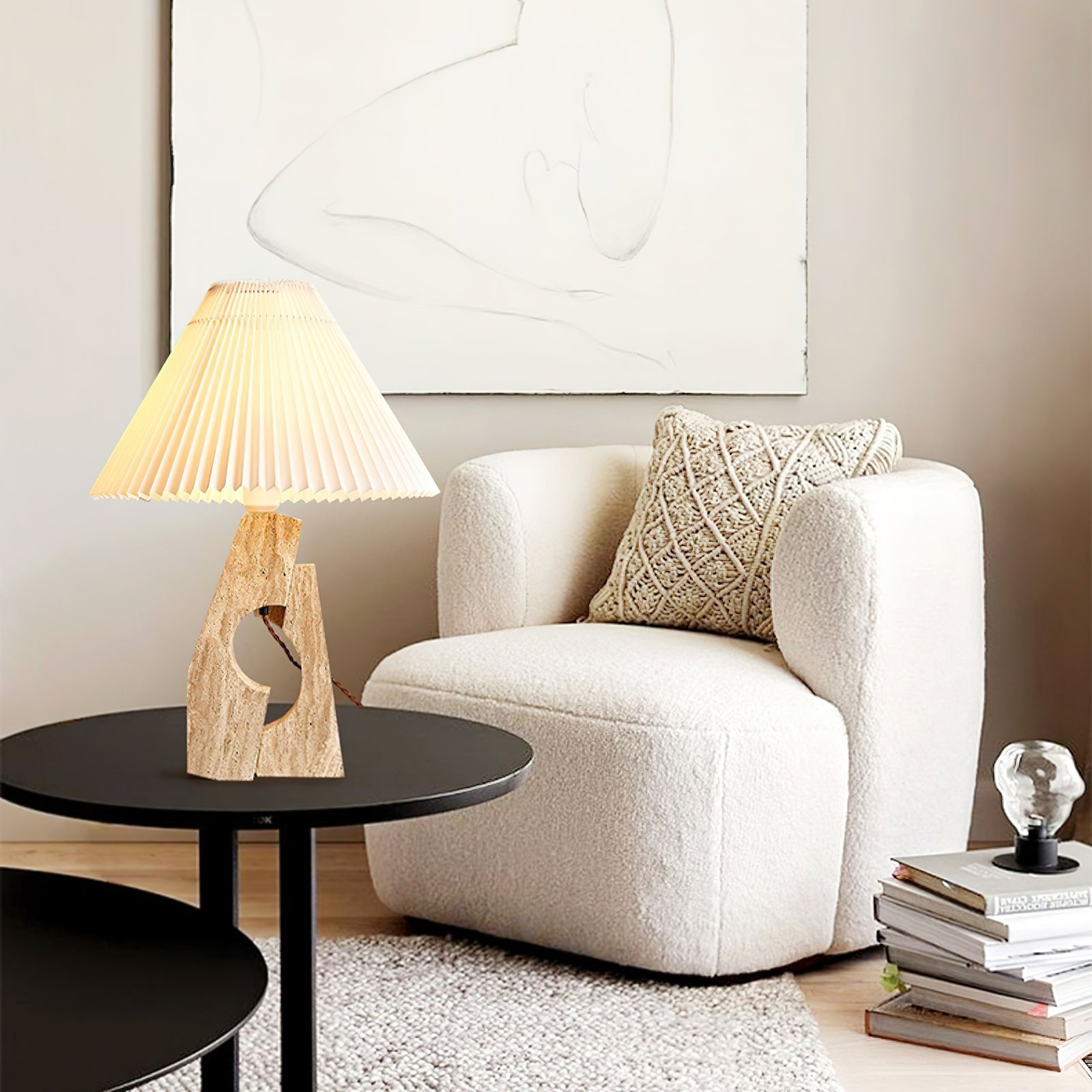 Artelux Stone Pillar Table Lamp