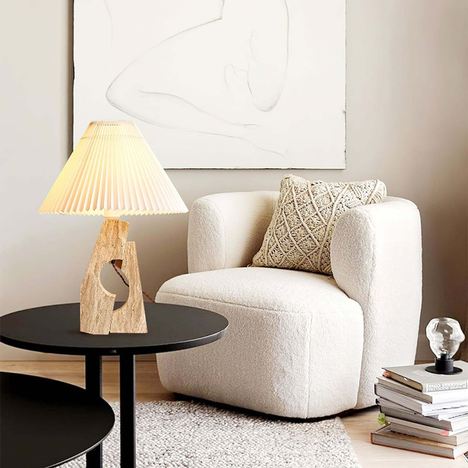 Artelux Stone Pillar Table Lamp