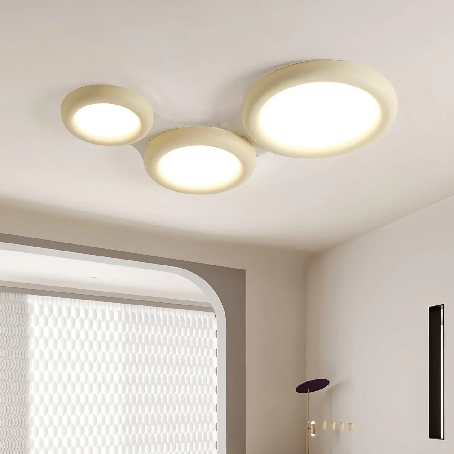Quinn Modern Round LED Acrylic Ceiling Light Bedroom Living Room