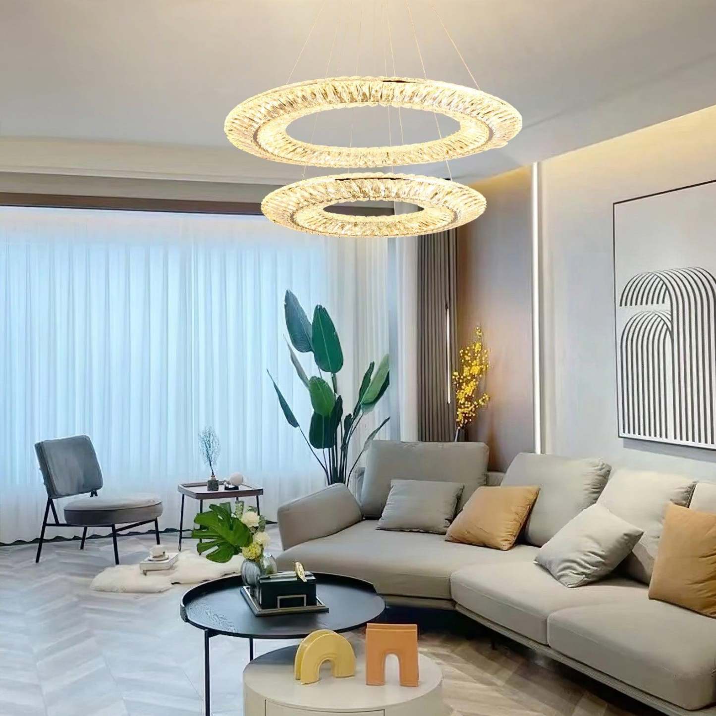 Verona Crystal Ring Chandelier