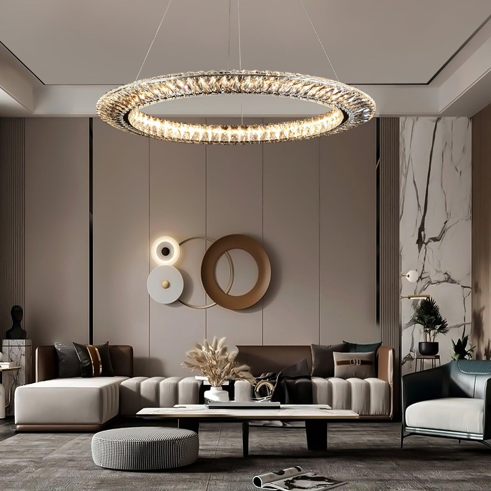 Verona Crystal Ring Chandelier