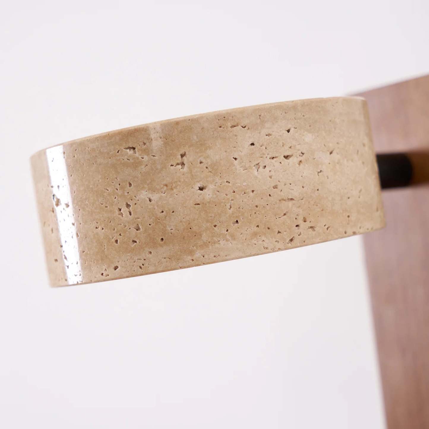 Hakka Wood & Travertine Wall Lamp