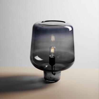 Axis Industrial Smoked Glass Table Lamp