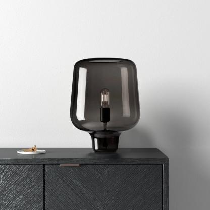 Axis Industrial Smoked Glass Table Lamp