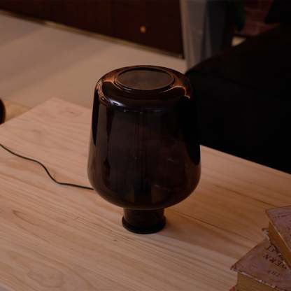 Axis Industrial Smoked Glass Table Lamp