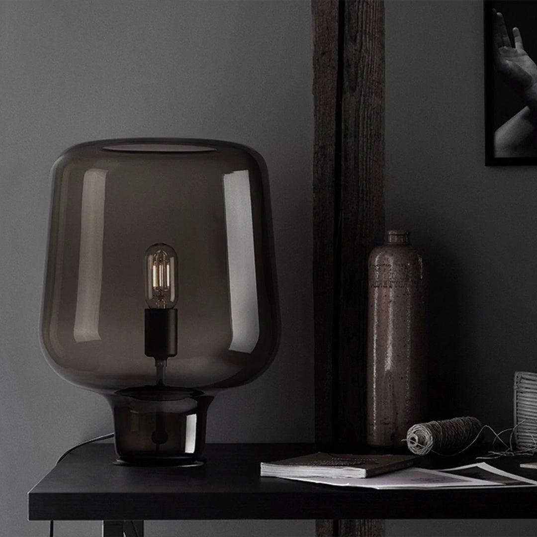 Axis Industrial Smoked Glass Table Lamp