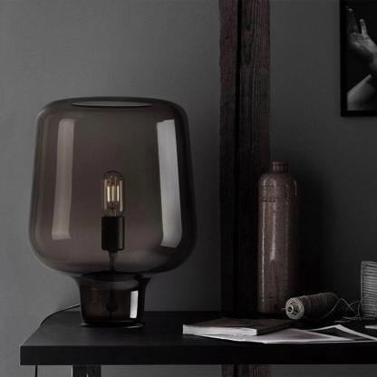 Axis Industrial Smoked Glass Table Lamp