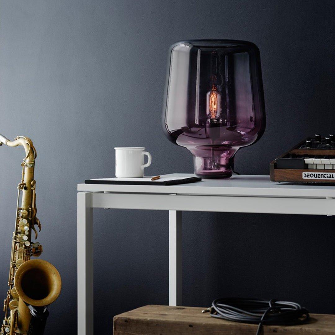 Axis Industrial Smoked Glass Table Lamp