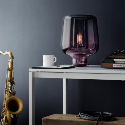 Axis Industrial Smoked Glass Table Lamp