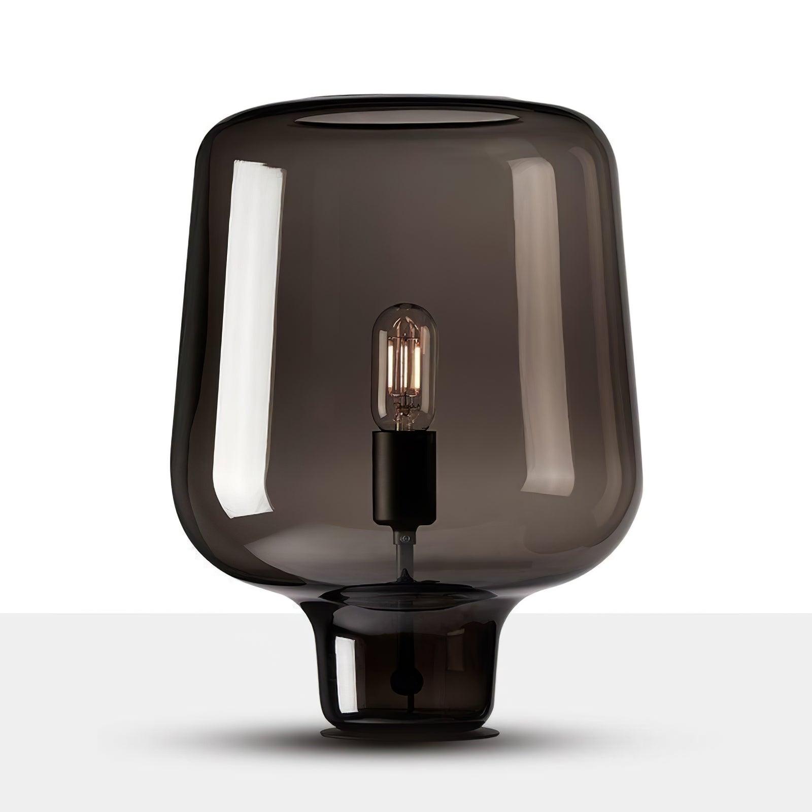 Axis Industrial Smoked Glass Table Lamp