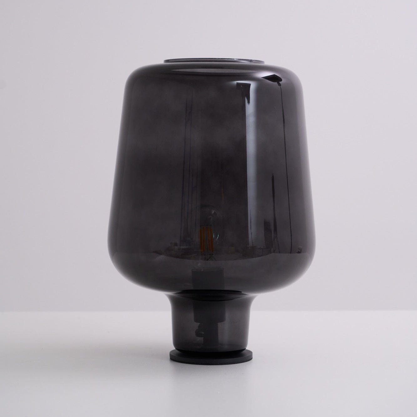 Axis Industrial Smoked Glass Table Lamp