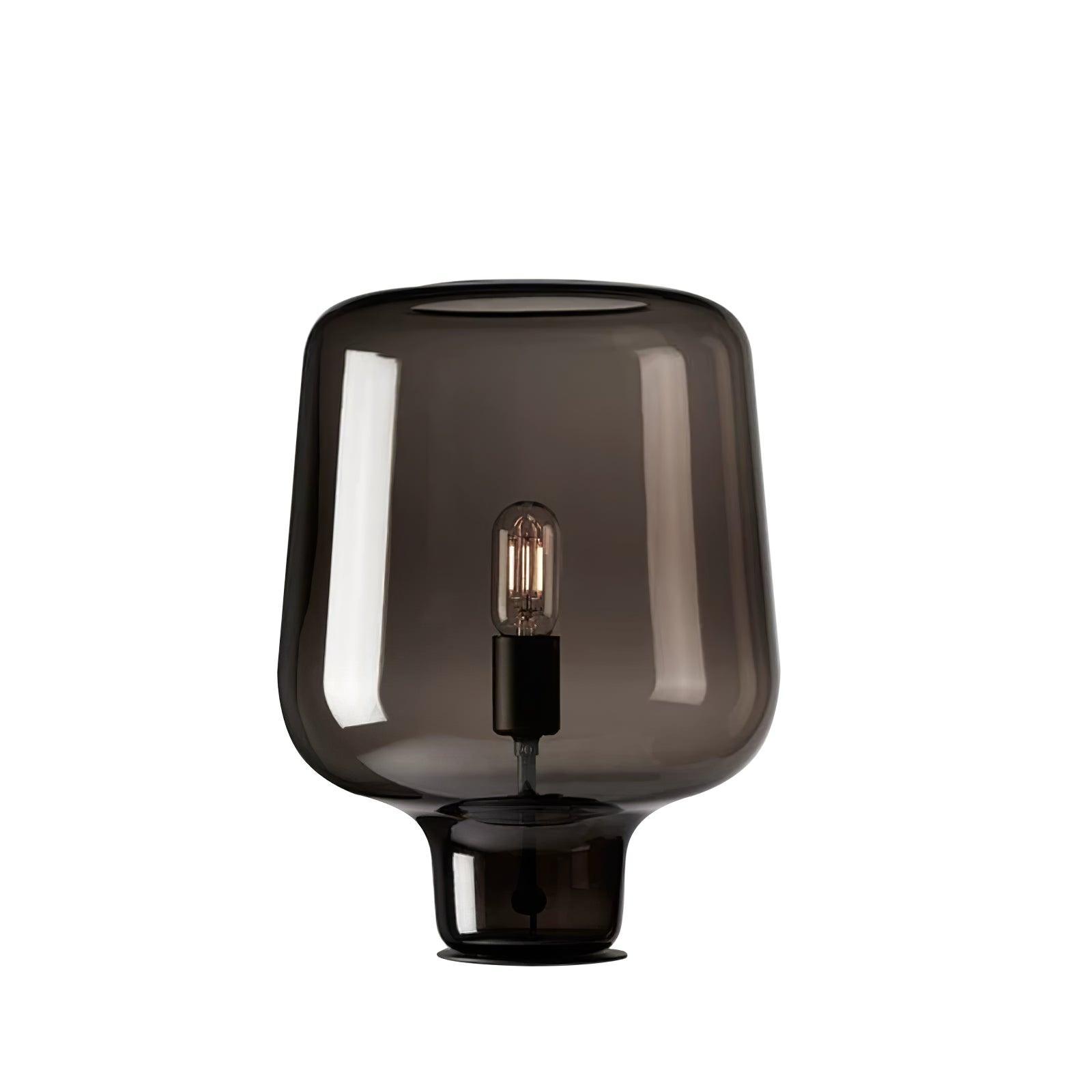 Axis Industrial Smoked Glass Table Lamp