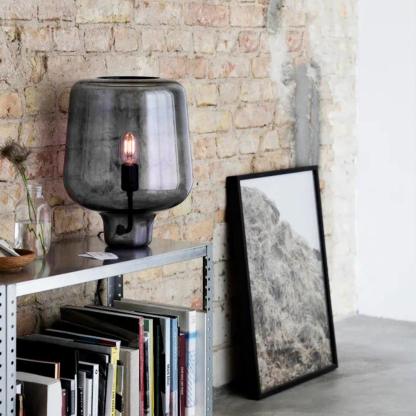 Axis Industrial Smoked Glass Table Lamp