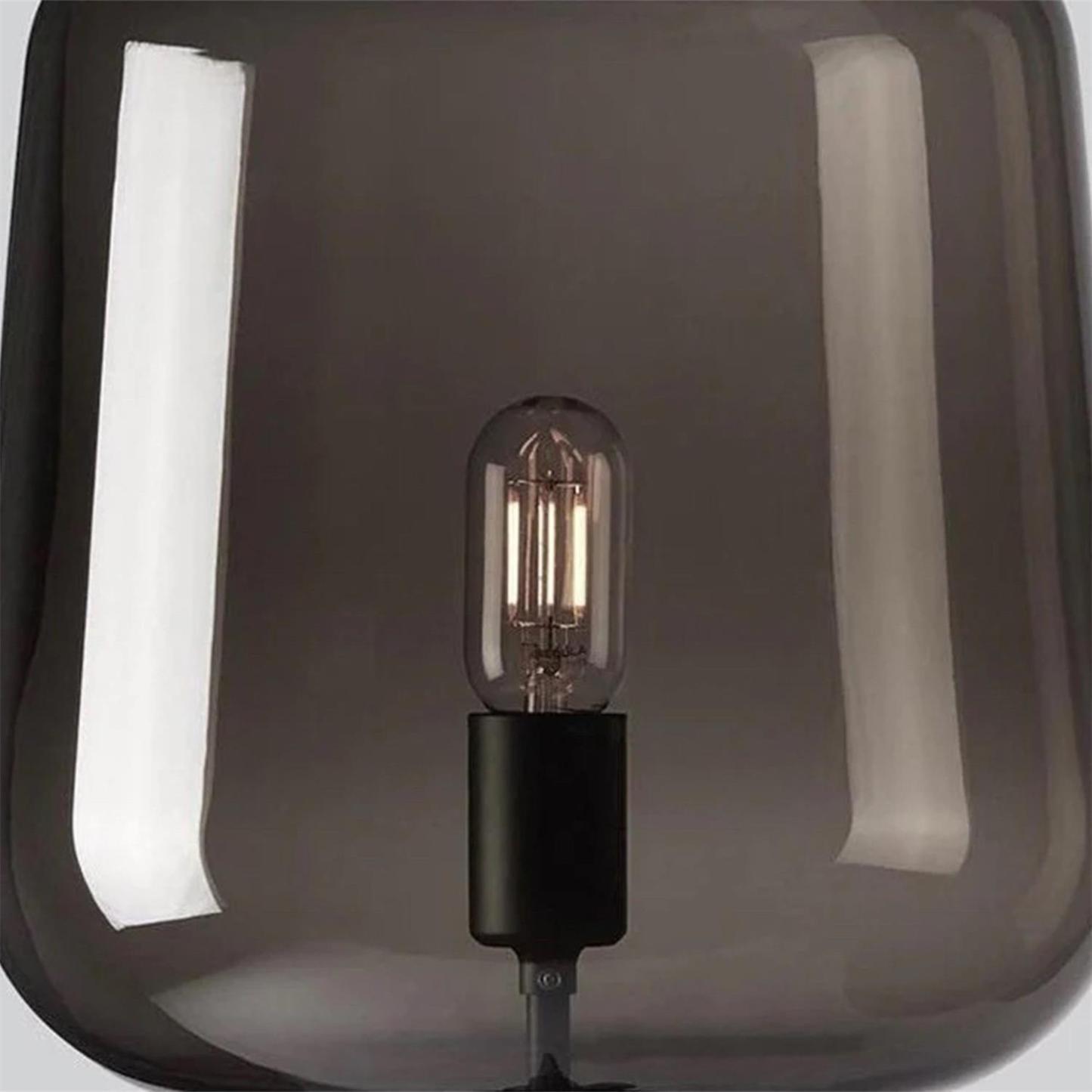Axis Industrial Smoked Glass Table Lamp
