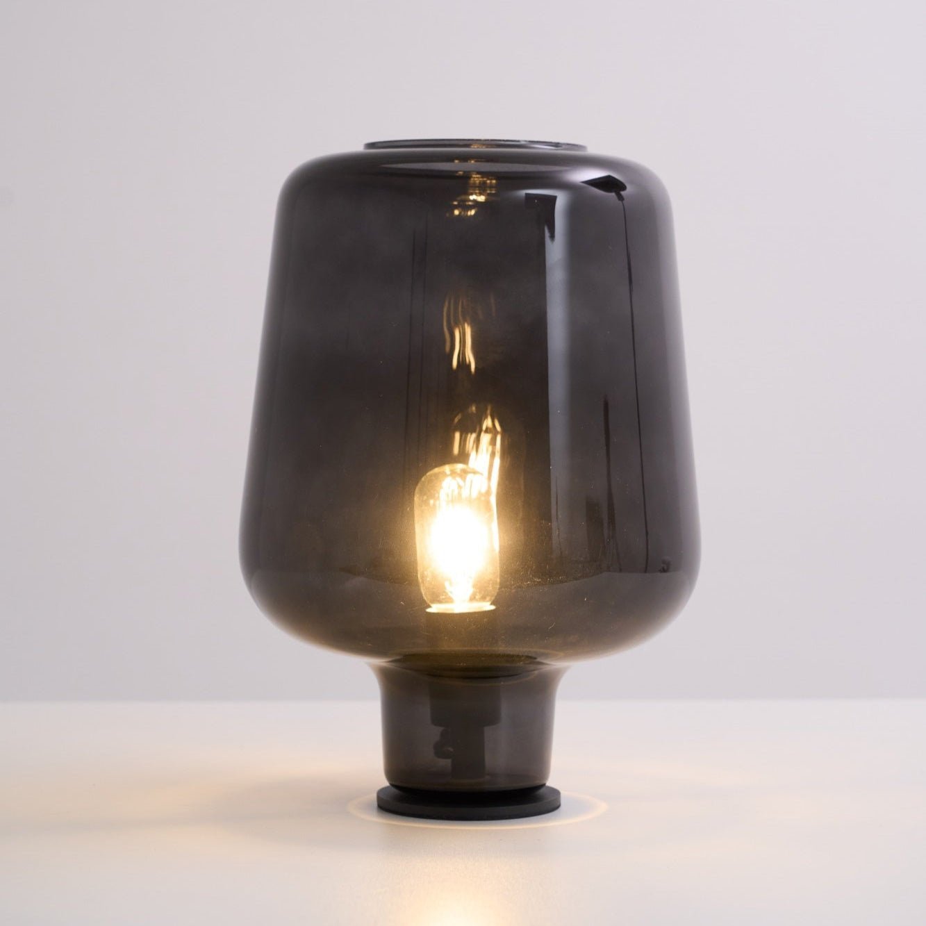 Axis Industrial Smoked Glass Table Lamp