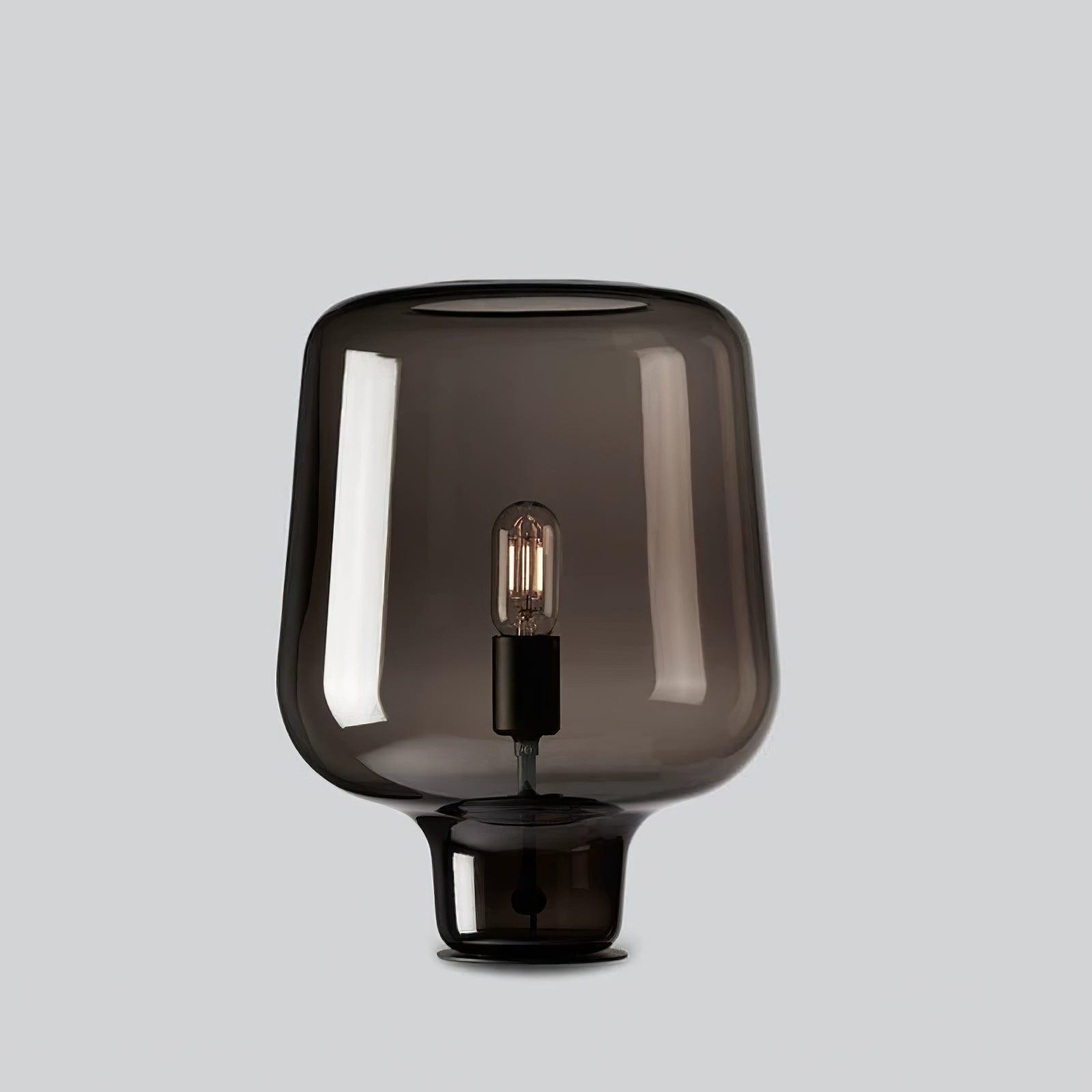 Axis Industrial Smoked Glass Table Lamp
