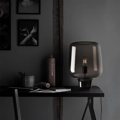 Axis Industrial Smoked Glass Table Lamp