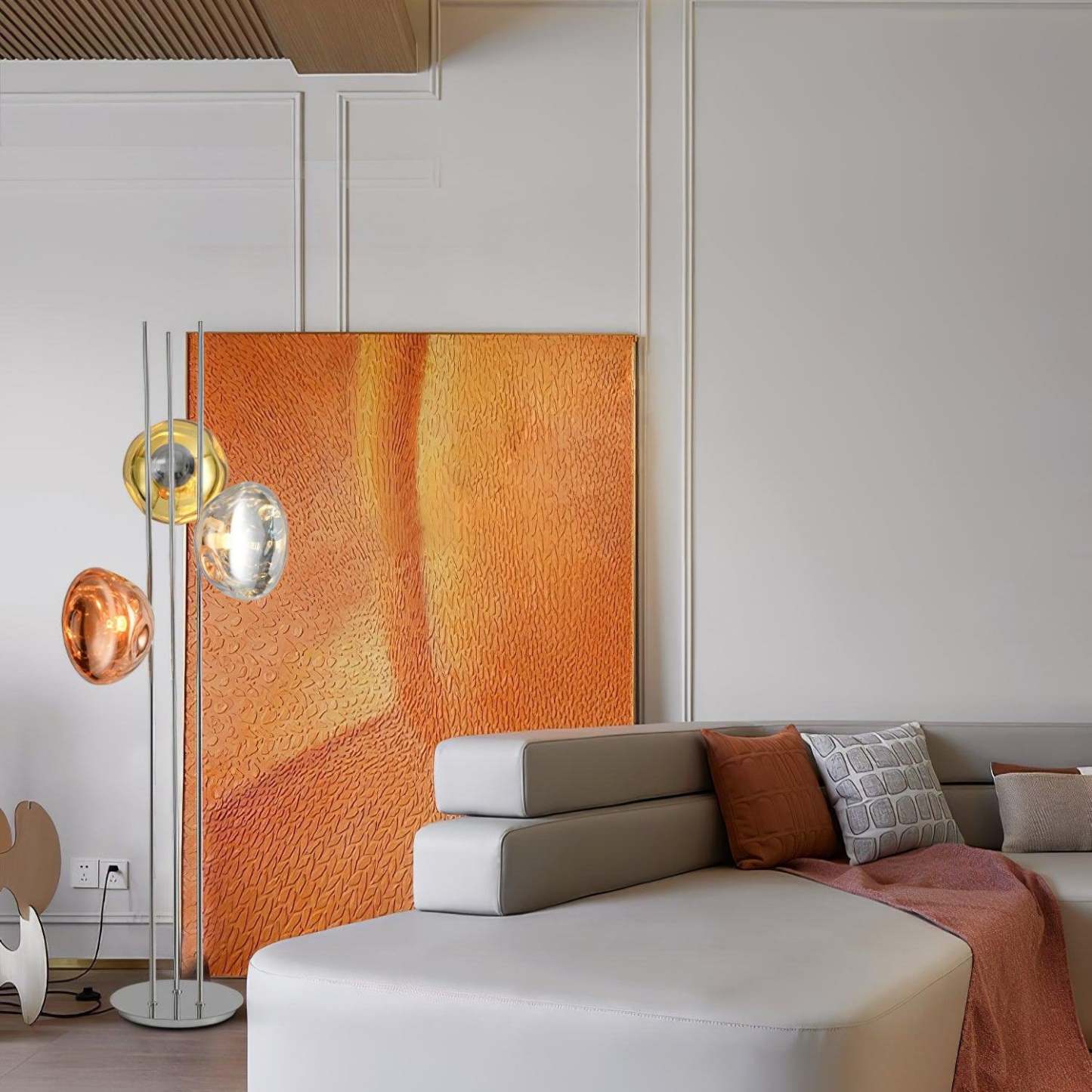Verona Lava Multicolor Glass Floor Lamp