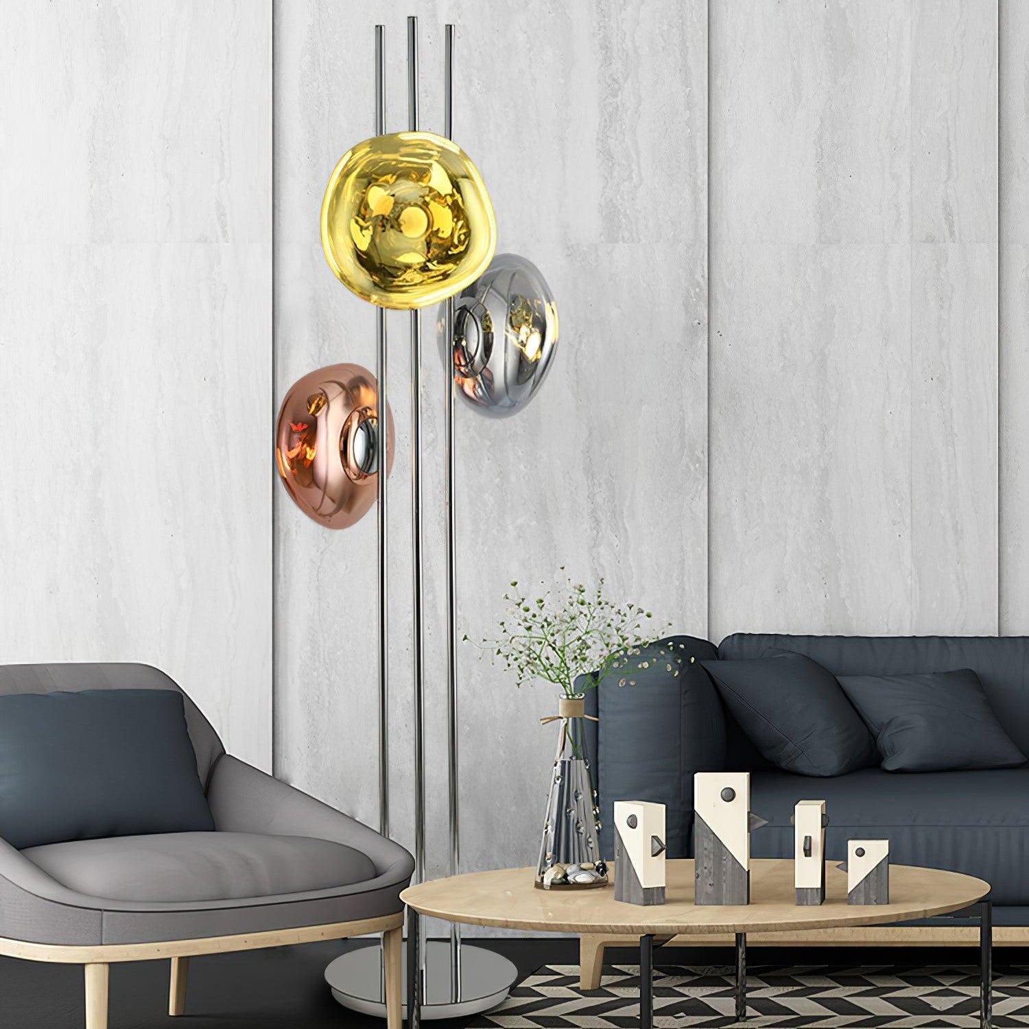 Verona Lava Multicolor Glass Floor Lamp
