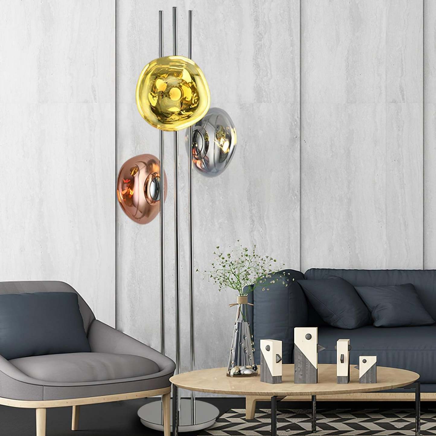 Verona Lava Multicolor Glass Floor Lamp