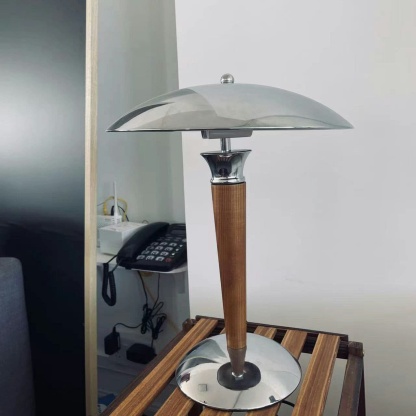 Retro Metal & Wood Table Lamp