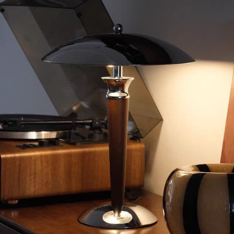 Retro Metal & Wood Table Lamp
