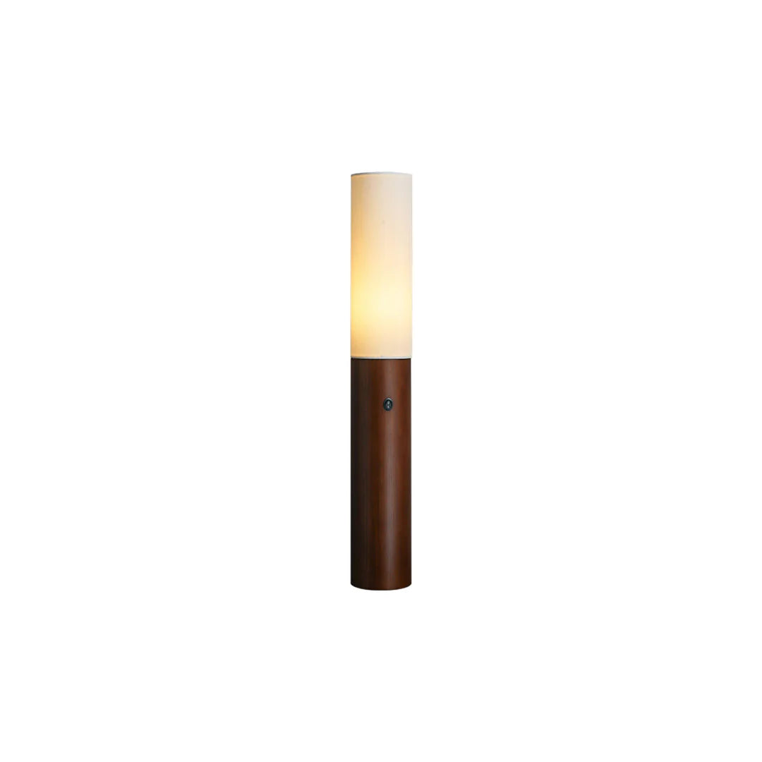 Hakka Wood Cylinder Floor Lamp