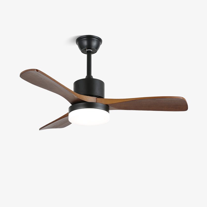 Ventilador de Techo Darian Minimalista de Madera con Luz, Modelo A, 48 pulgadas de diámetro