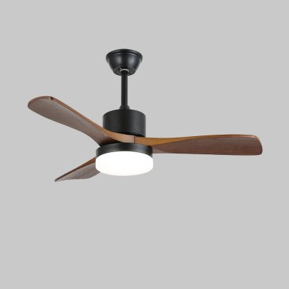 Ventilador de Techo Darian Minimalista de Madera con Luz, opción de acabado negro
