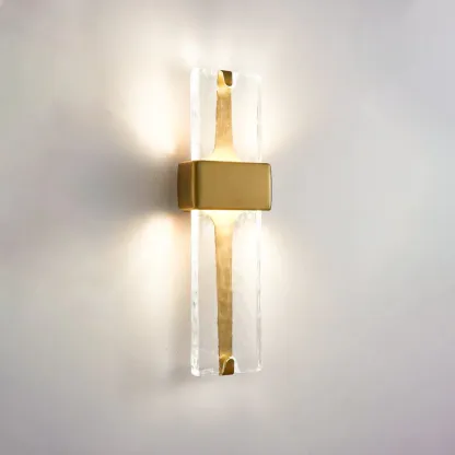 Edge Modern Unusual Glass Metal Wall Lamp Dining Room Bedroom