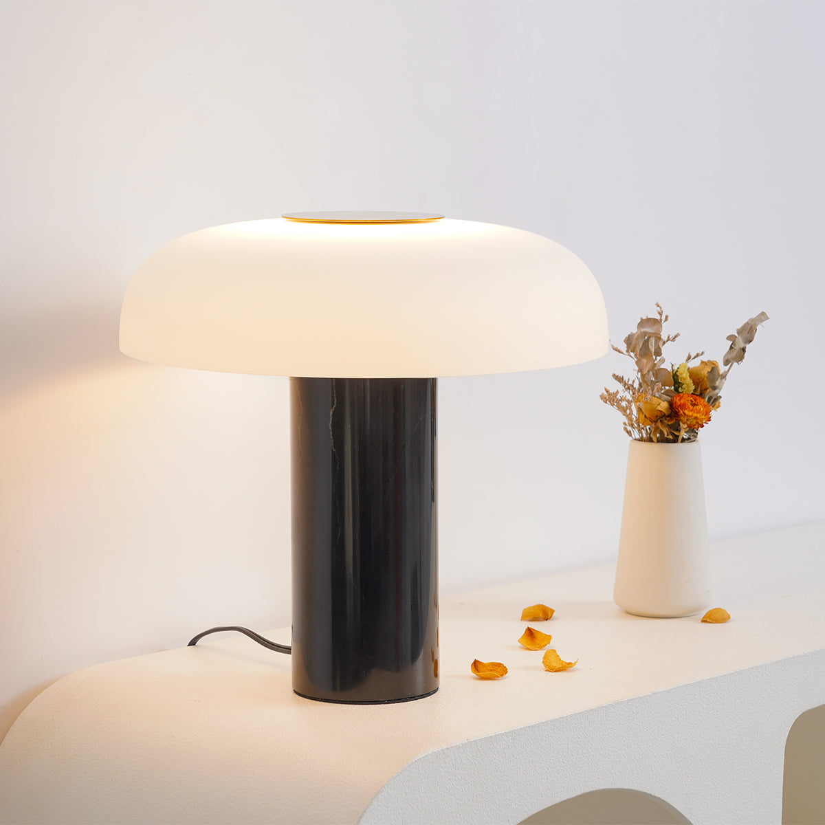 Dune Marble Opal Glass Table Lamp