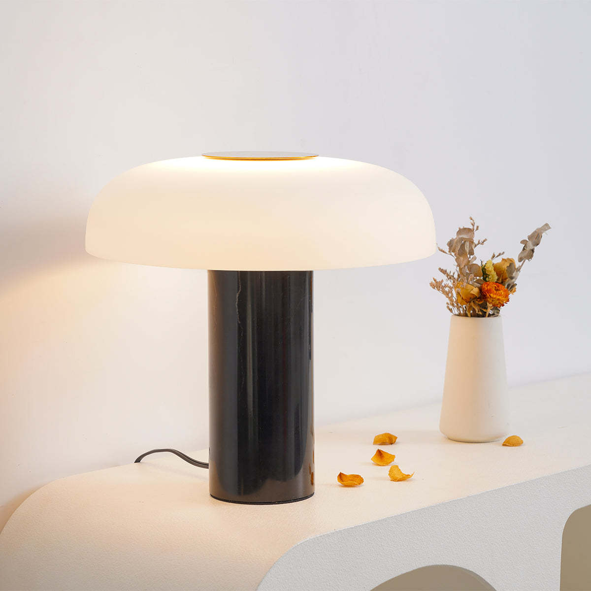 Dune Marble Opal Glass Table Lamp
