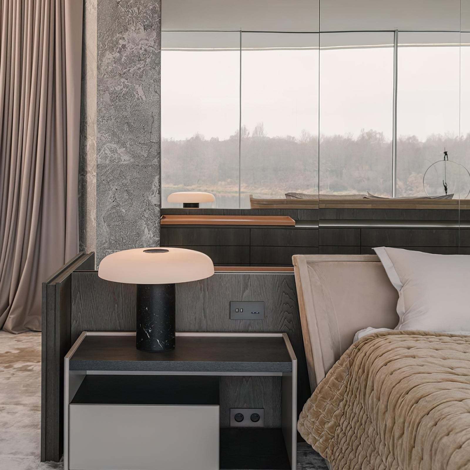 Dune Marble Opal Glass Table Lamp