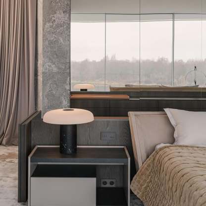Dune Marble Opal Glass Table Lamp