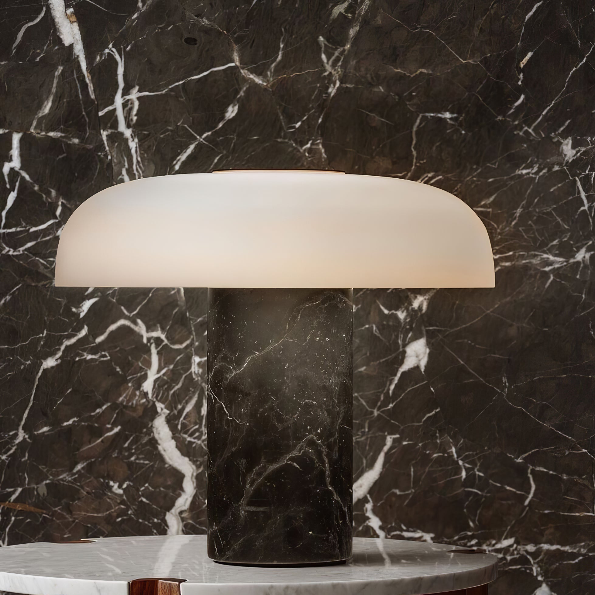 Dune Marble Opal Glass Table Lamp