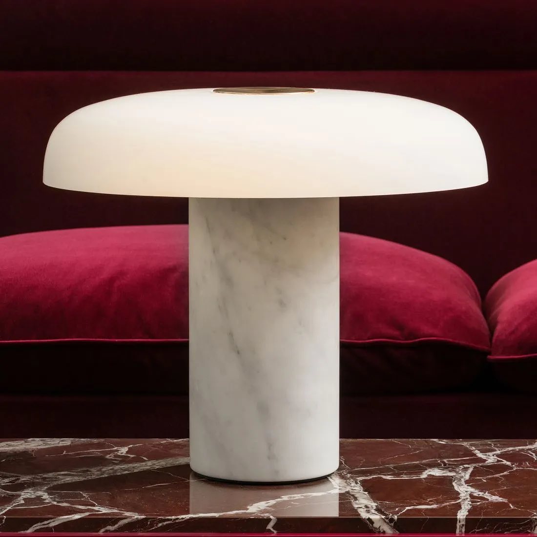 Dune Marble Opal Glass Table Lamp