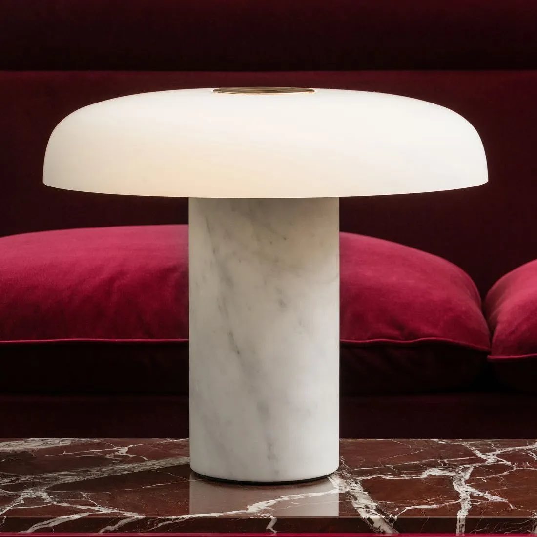 Dune Marble Opal Glass Table Lamp