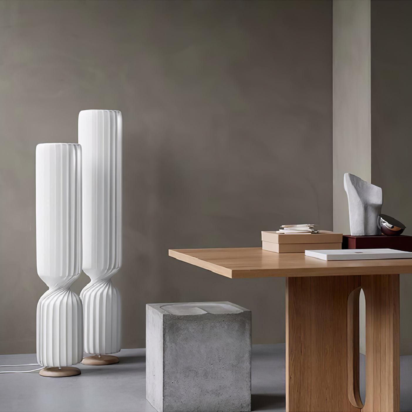 Hakka Resin Twist Column Floor Lamp