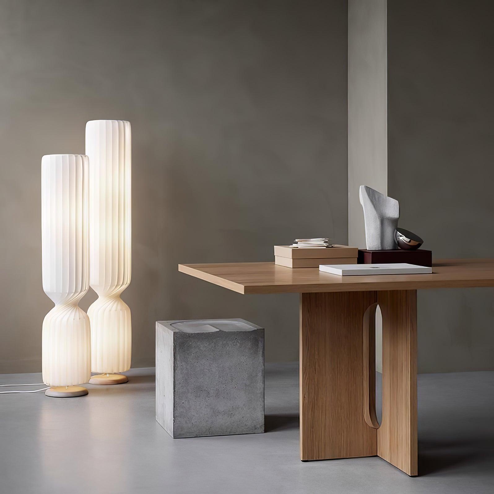 Hakka Resin Twist Column Floor Lamp