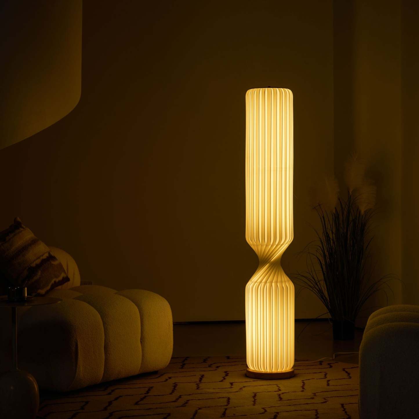 Hakka Resin Twist Column Floor Lamp