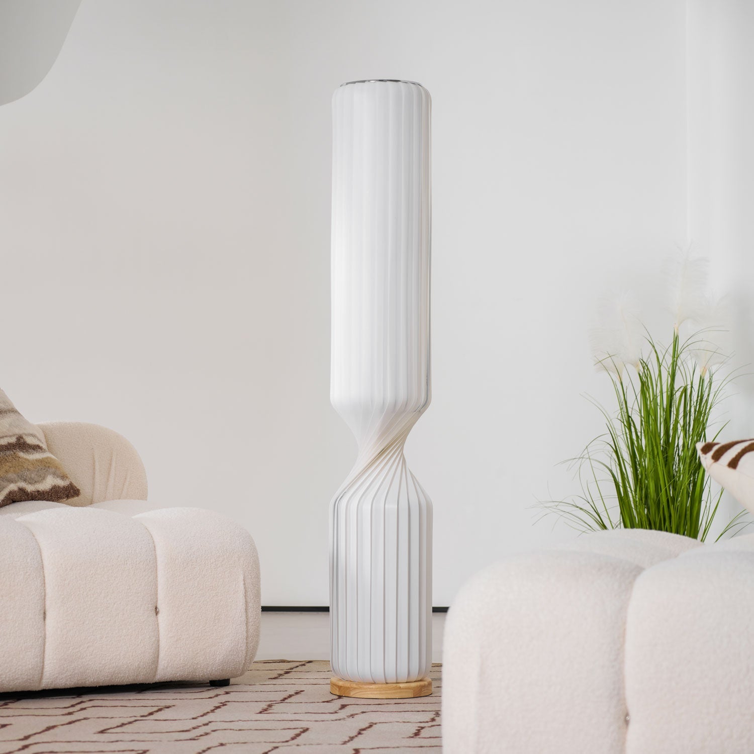 Hakka Resin Twist Column Floor Lamp