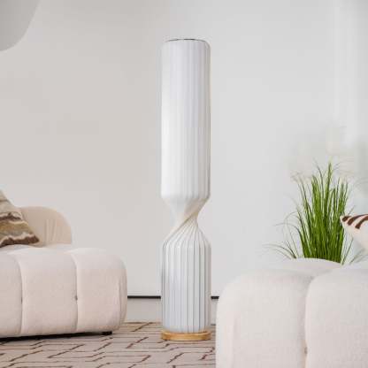 Hakka Resin Twist Column Floor Lamp