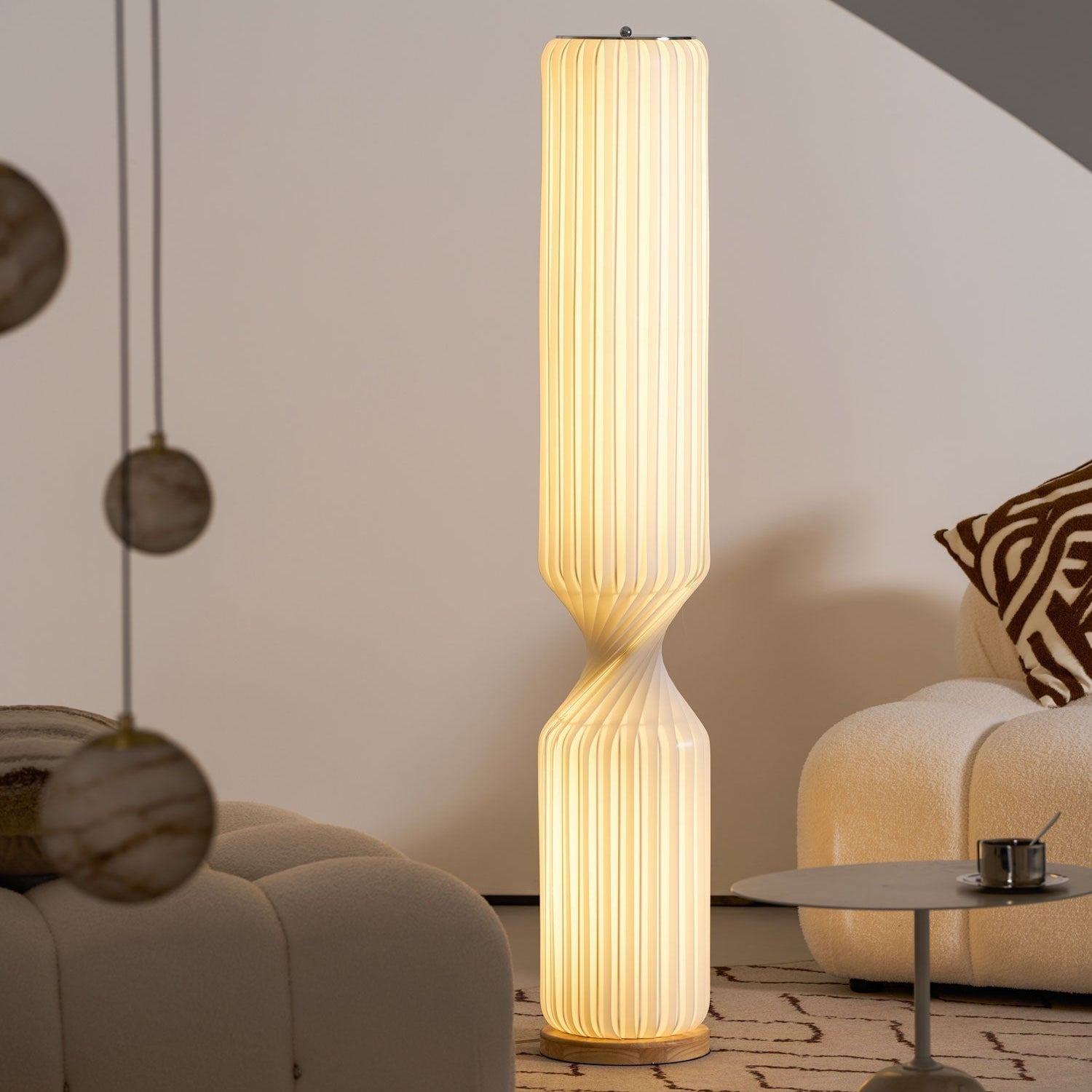 Hakka Resin Twist Column Floor Lamp
