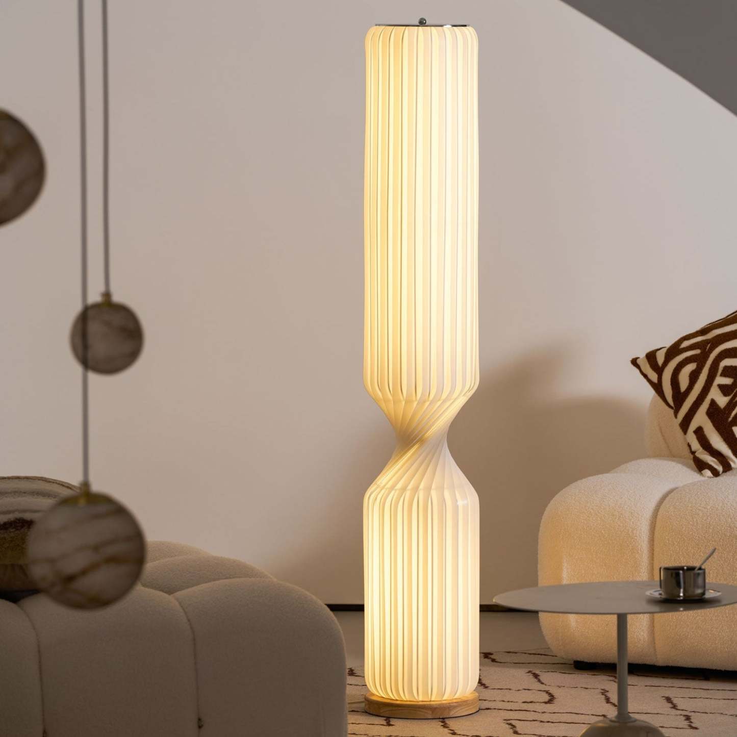 Hakka Resin Twist Column Floor Lamp
