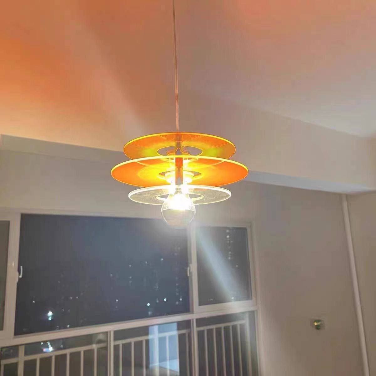 Retro Triple Disc Acrylic Pendant Lamp
