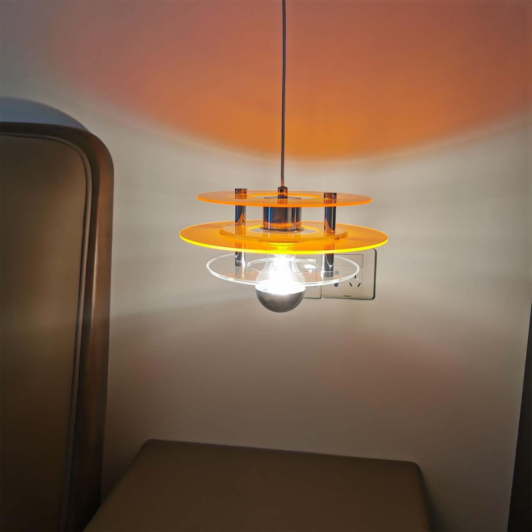 Retro Triple Disc Acrylic Pendant Lamp