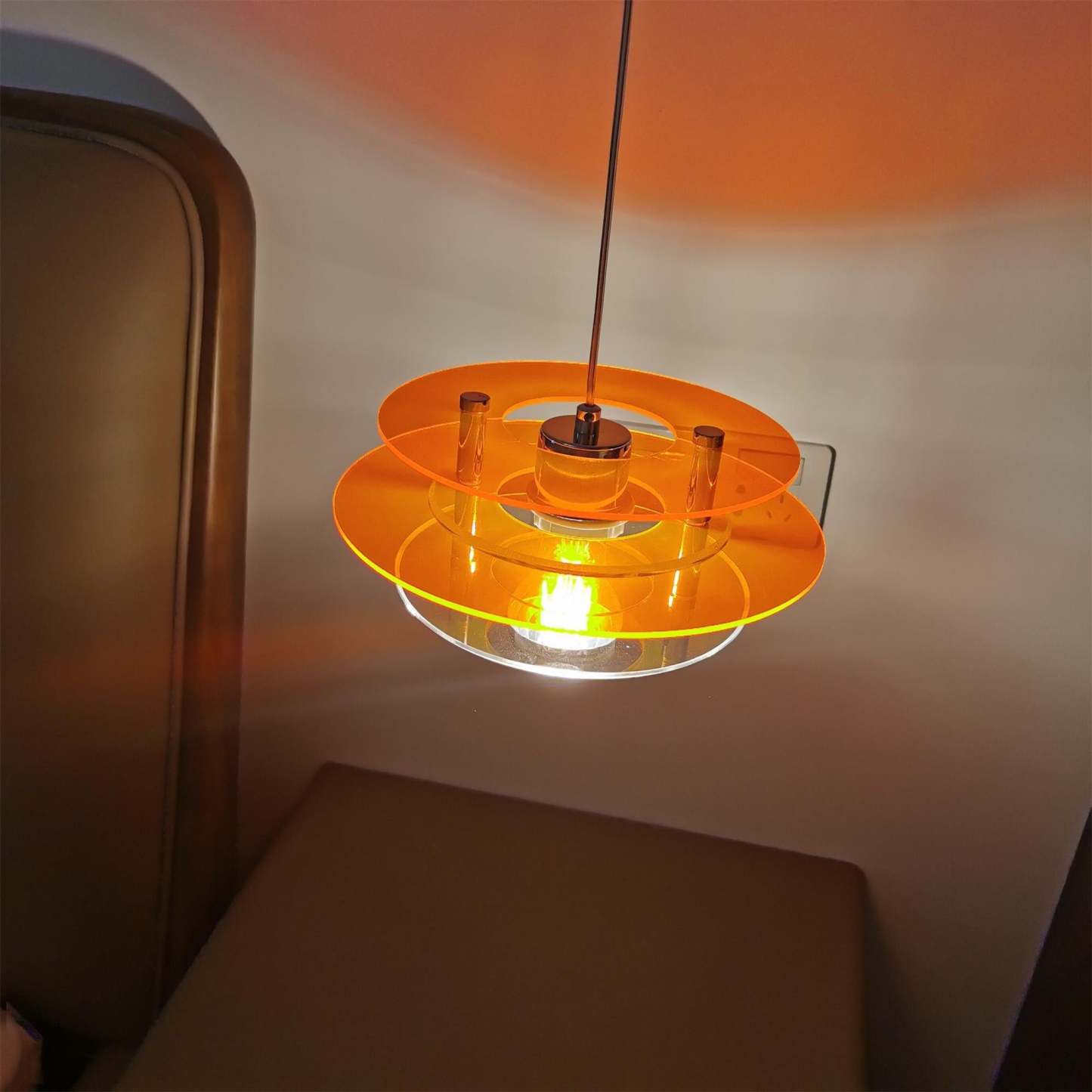 Retro Triple Disc Acrylic Pendant Lamp