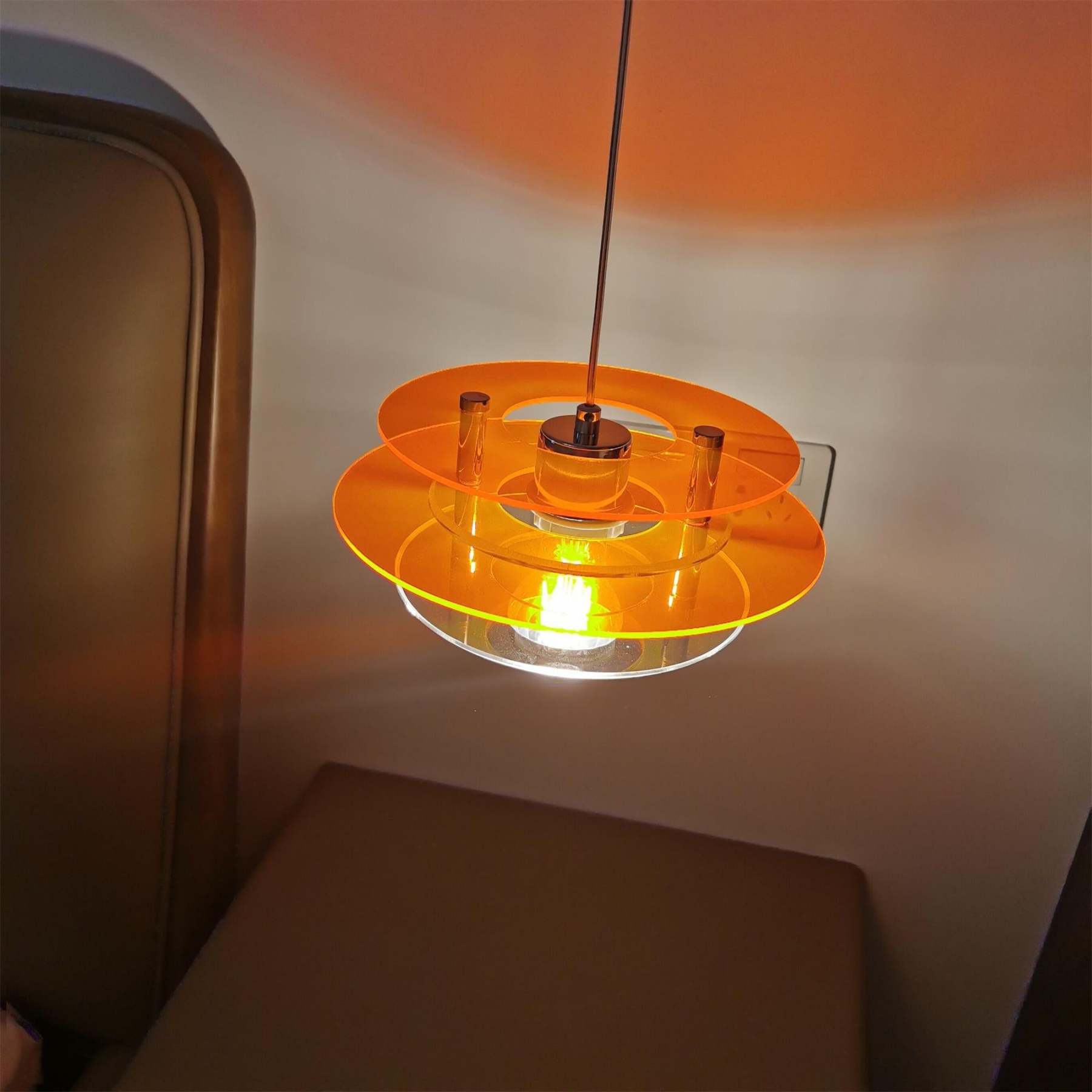 Retro Triple Disc Acrylic Pendant Lamp