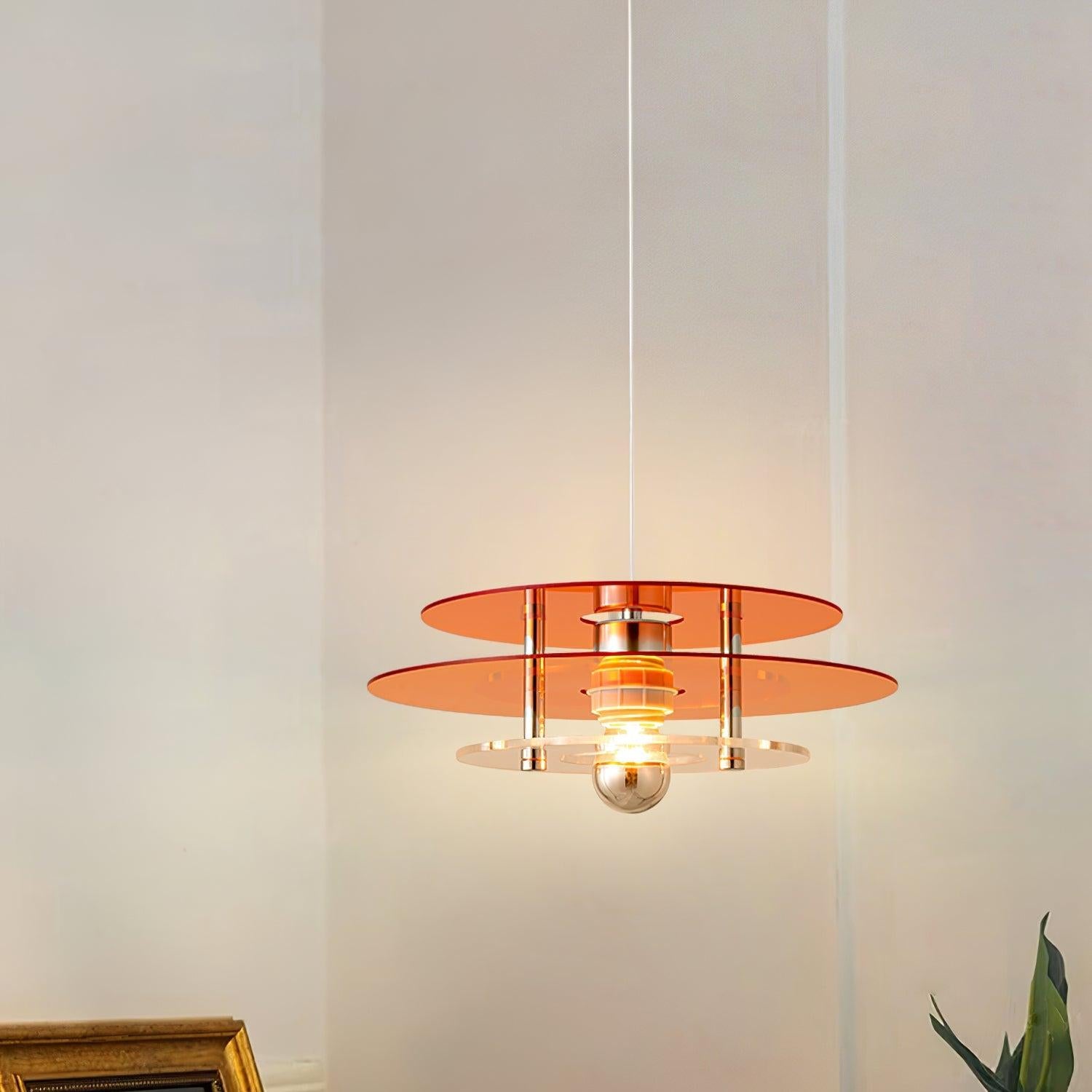 Retro Triple Disc Acrylic Pendant Lamp
