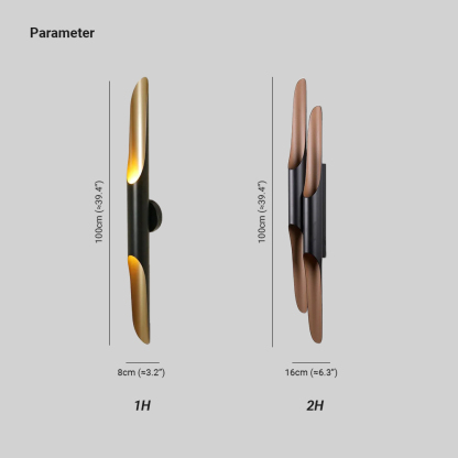 Orr Modern Minimalism Long Metal Wall Light Living Room Bedroom Hallway